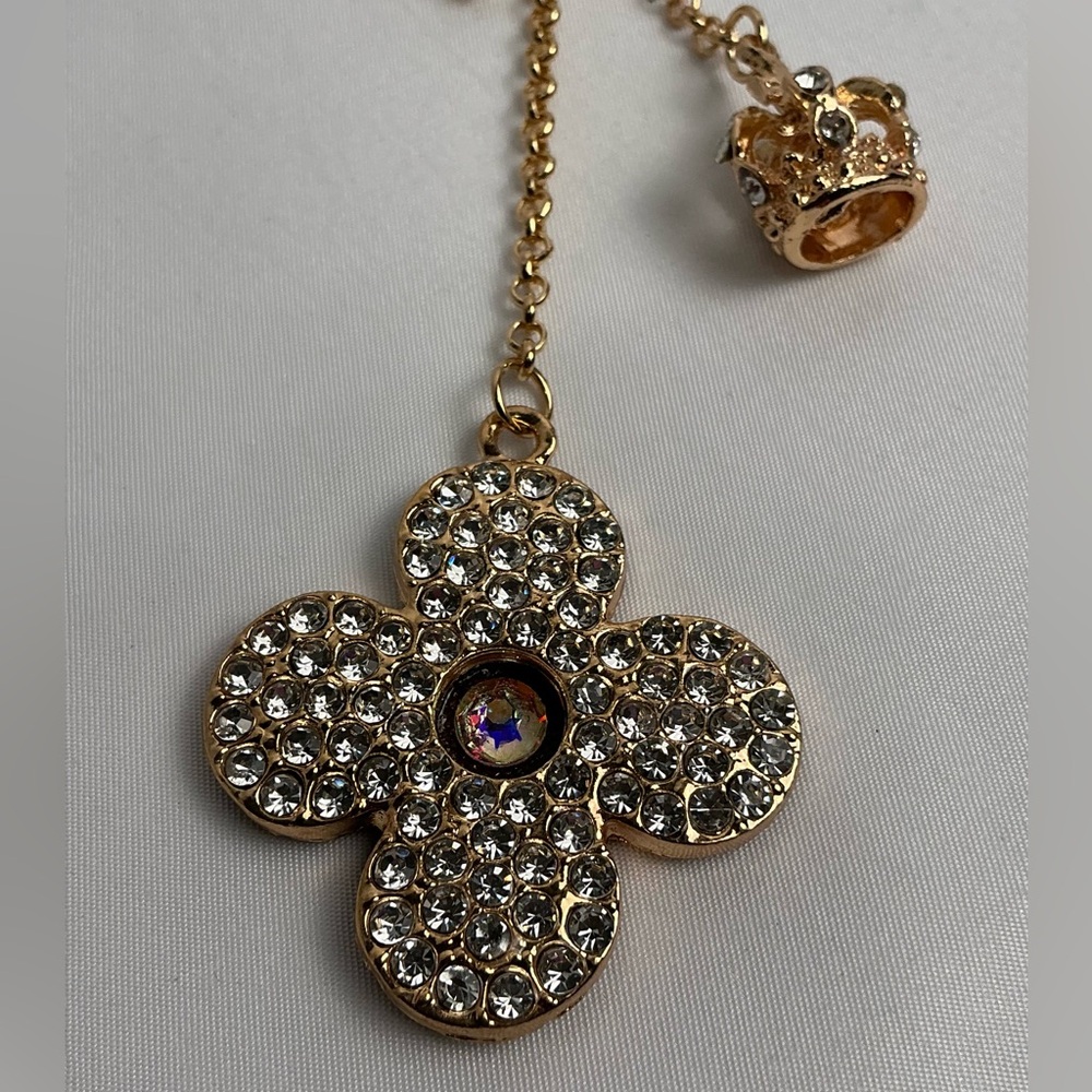 Louis Vuitton Monogram Canvas Gold Flower Crown Swarovski Keychain - Picture 6 of 8